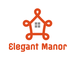 Fancy Orange House logo design