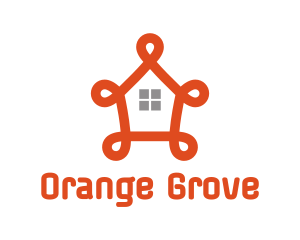 Fancy Orange House logo design