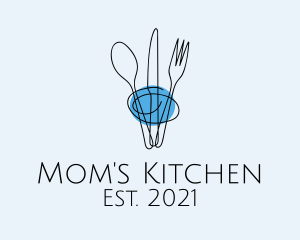 Minimalist Kitchen Cutlery  logo design