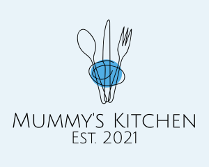 Minimalist Kitchen Cutlery  logo design