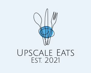 Minimalist Kitchen Cutlery  logo design