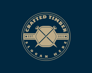 Handyman Nails Badge logo design