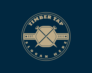 Handyman Nails Badge logo design