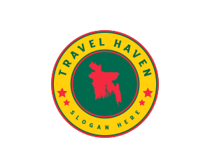 Bangladesh Map Tourism logo