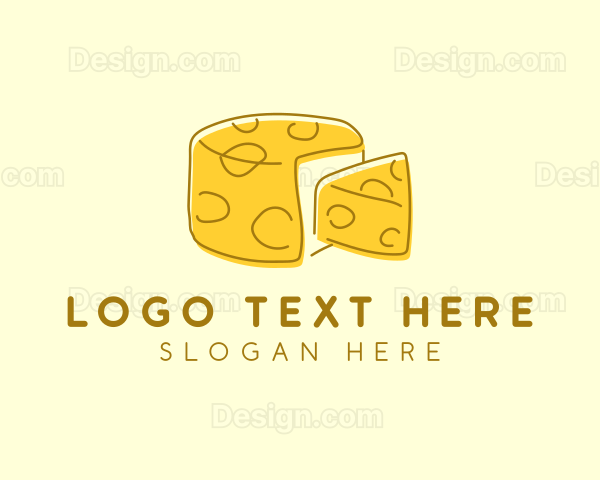 Cheese Wheel Slice Logo