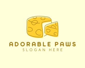 Cheese Wheel Slice Logo