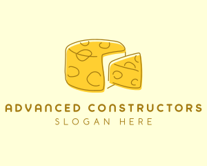 Cheese Wheel Slice logo design