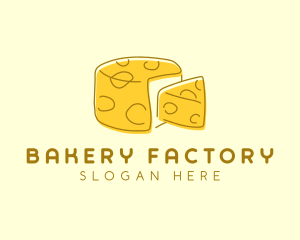 Cheese Wheel Slice logo design