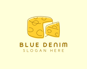 Cheese Wheel Slice logo design