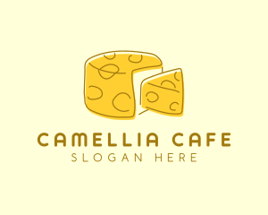 Cheese Wheel Slice logo design