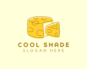 Cheese Wheel Slice logo design