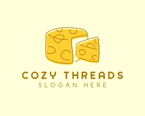 Cheese Wheel Slice logo design