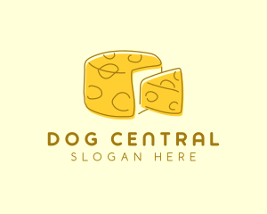 Cheese Wheel Slice logo design