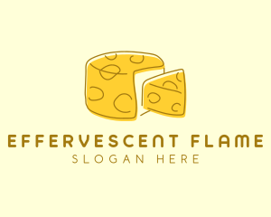 Cheese Wheel Slice logo design