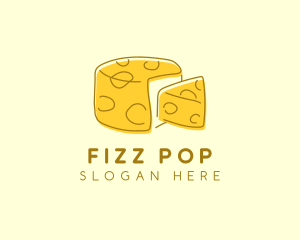 Cheese Wheel Slice logo design