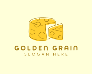 Cheese Wheel Slice logo design