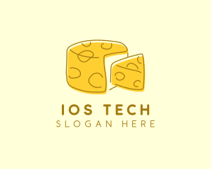 Cheese Wheel Slice logo design