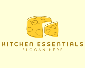 Cheese Wheel Slice logo design