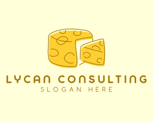 Cheese Wheel Slice logo design