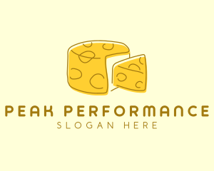 Cheese Wheel Slice logo design