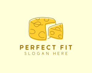 Cheese Wheel Slice logo design