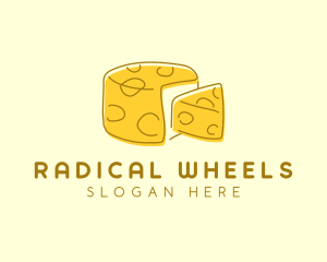 Cheese Wheel Slice logo design