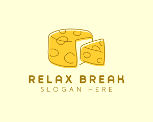 Cheese Wheel Slice logo design