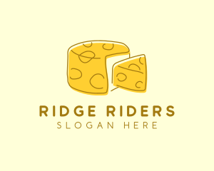 Cheese Wheel Slice logo design