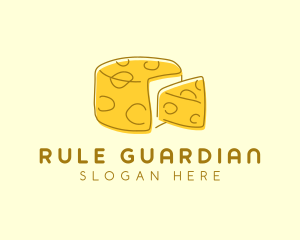 Cheese Wheel Slice logo design