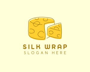 Cheese Wheel Slice logo design