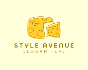 Cheese Wheel Slice logo design