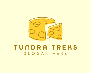 Cheese Wheel Slice logo design