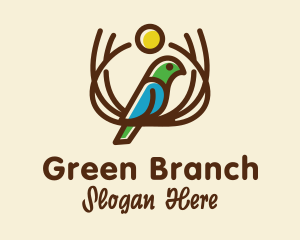 Bird Nature Branch  logo design