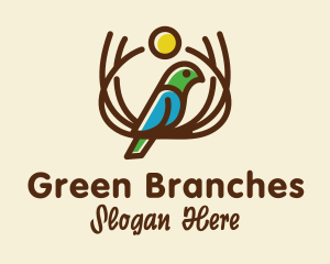 Bird Nature Branch  logo design