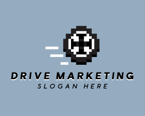 Drive Pixelated Wheel logo