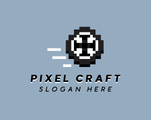 Drive Pixelated Wheel logo design