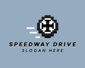 Drive Pixelated Wheel logo