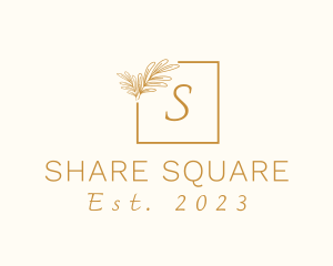 Aesthetic Floral Square logo design