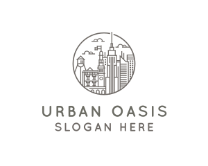 Urban City Building Metropolitan logo design