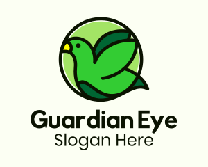 Green Nature Sparrow Logo