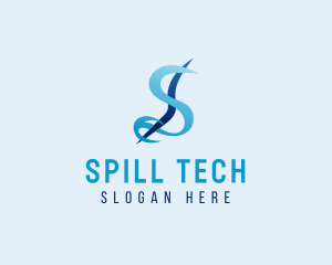 Abstract Fluid Tech logo design