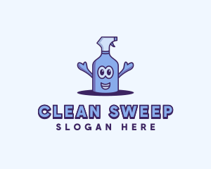 Sanitation Cleaning Spray logo design