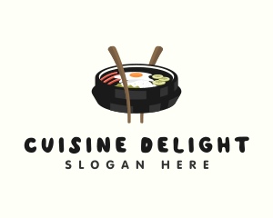 Bibimbap Korean Food logo design