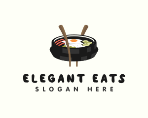 Bibimbap Korean Food logo design