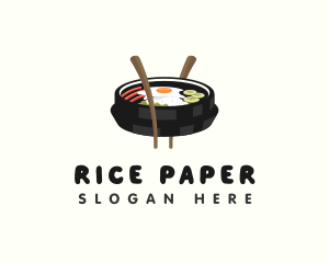 Bibimbap Korean Food logo design