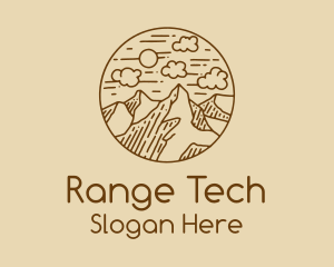Mountain Range Line Art logo