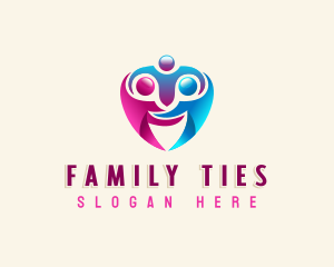 Family Heart Embrace logo design