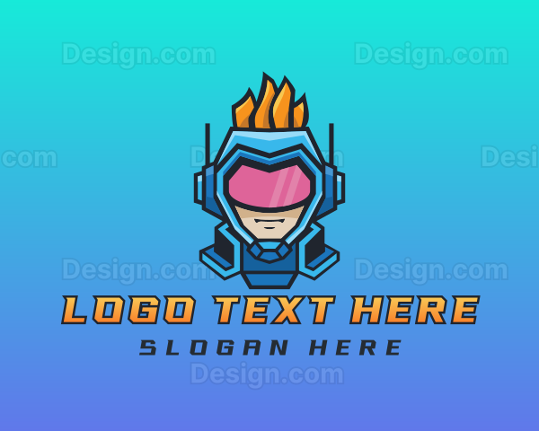 Cyborg Robot Gamer Logo