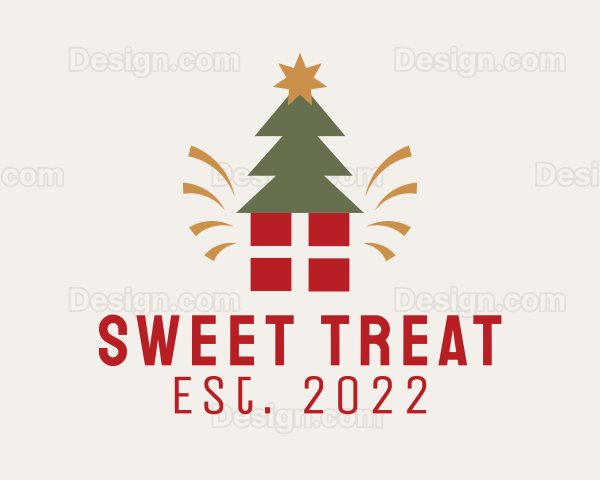 Christmas Tree Present Logo