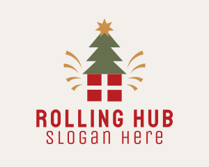 Christmas Tree Present Logo